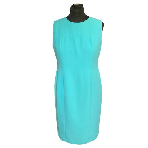 Jones Studio Separates Sheath Dress Green Career Wear Classic Size 12 - Picture 1 of 7